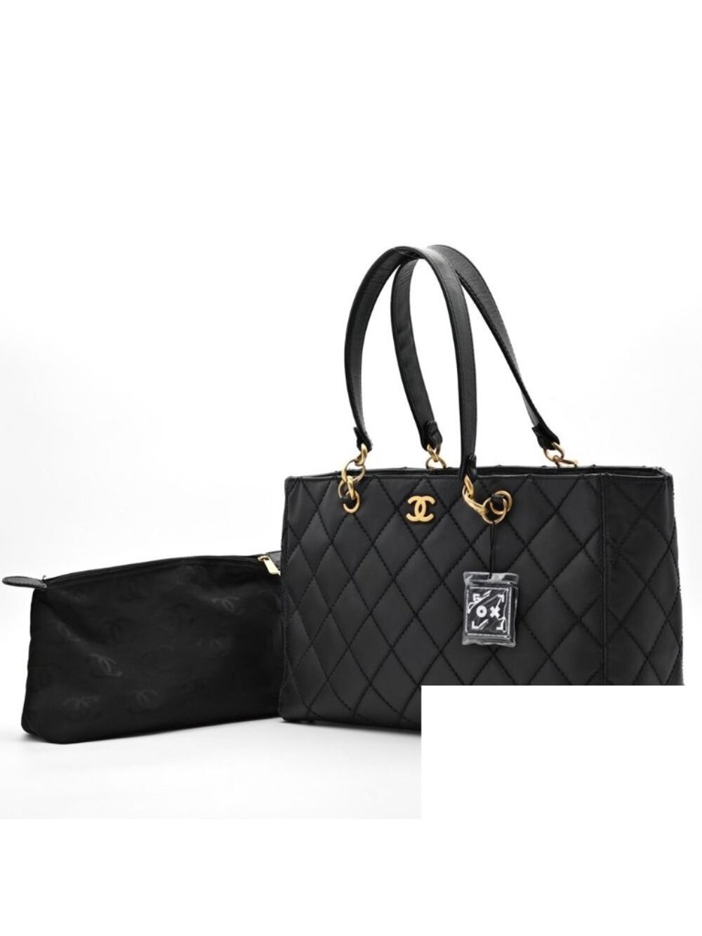 Chanel Wild Stitch Leather Black Tote Bag